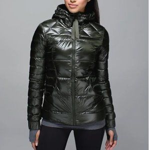 Lululemon Fluffin Awesome Down Green Puffer Jacket